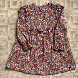Mini Boden Floral Kids Dress - Red, Purple, Green